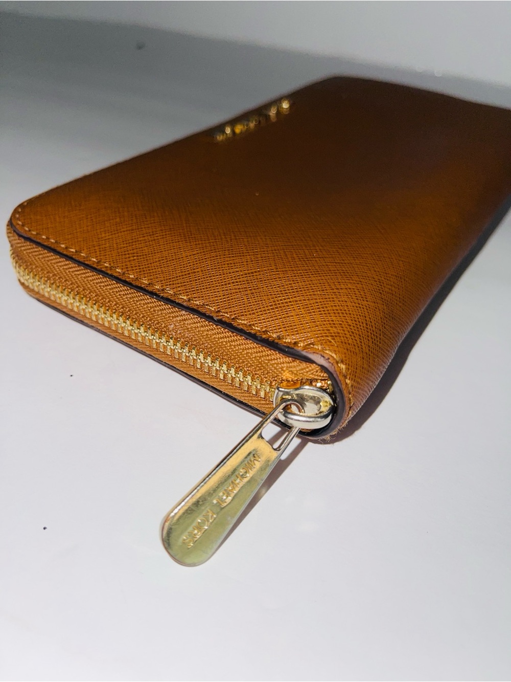 Michael Kors Jet Set Travel Saffiano Leather Continental Wallet Luggage Brown - Picture 7 of 10